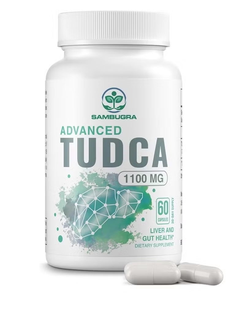 تقدم TUDCA 1100mg 60 كبسولات, كبسولات تنظيف الكبد 30 يوم الإمداد, دعم صحة الكبد والأمعاء, إزالة السموم والإصلاح, المكملات الغذائية